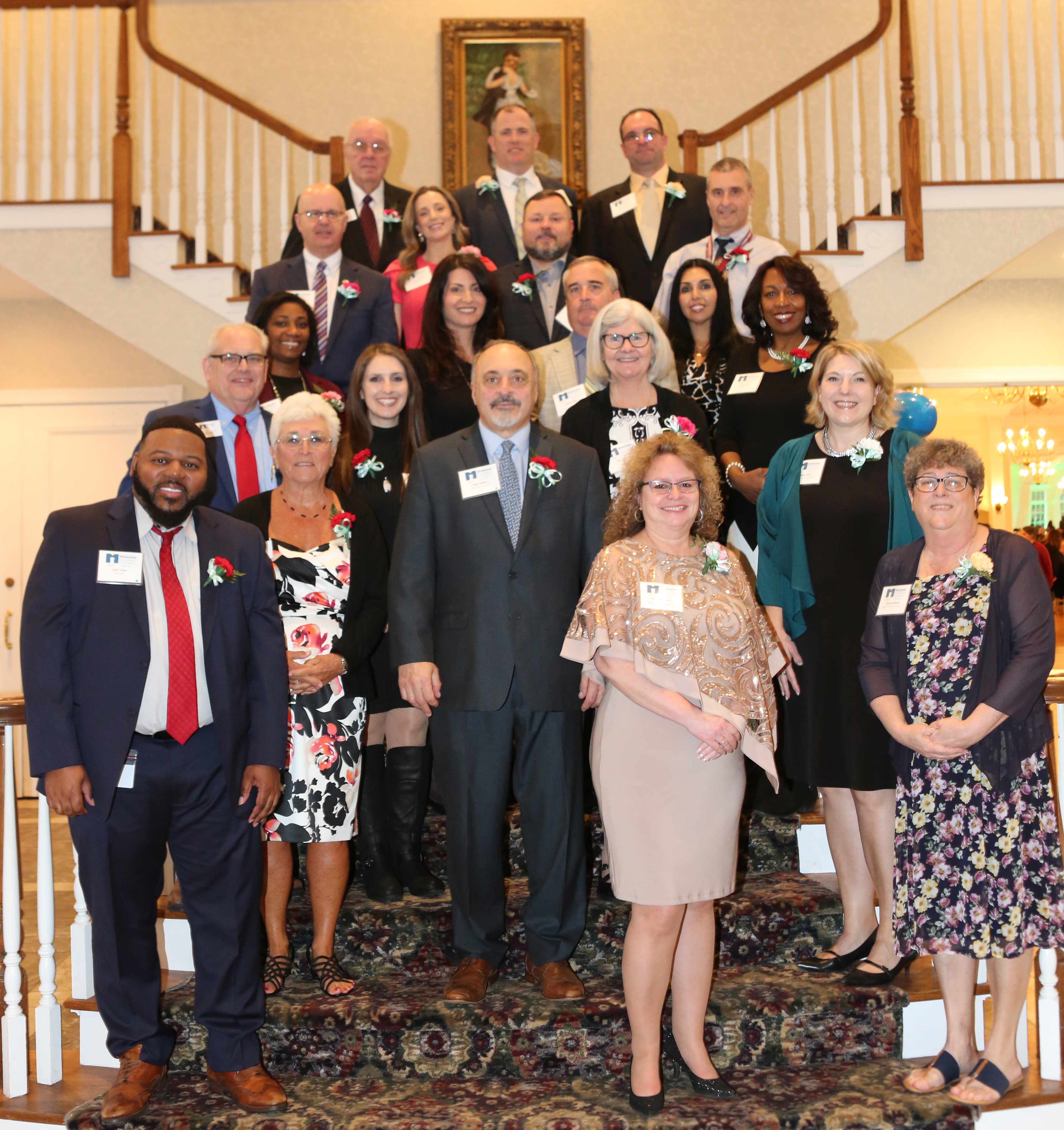 A photo of the Midstate Chamber of Commerce's Board of Directors and Staff from the annual dinner in 2023.