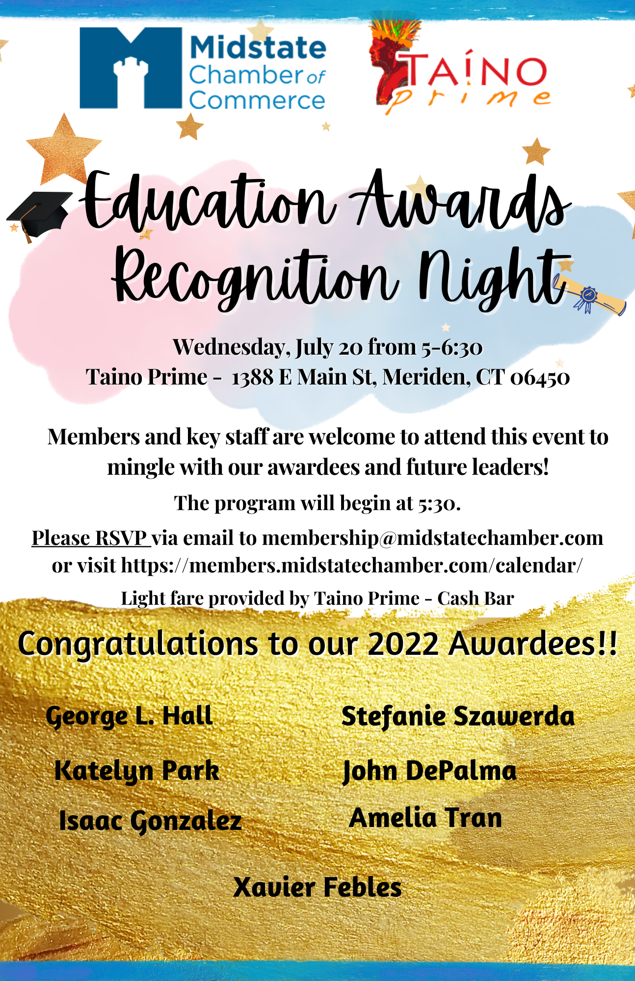 Brochure for Education Awards Recognition Night